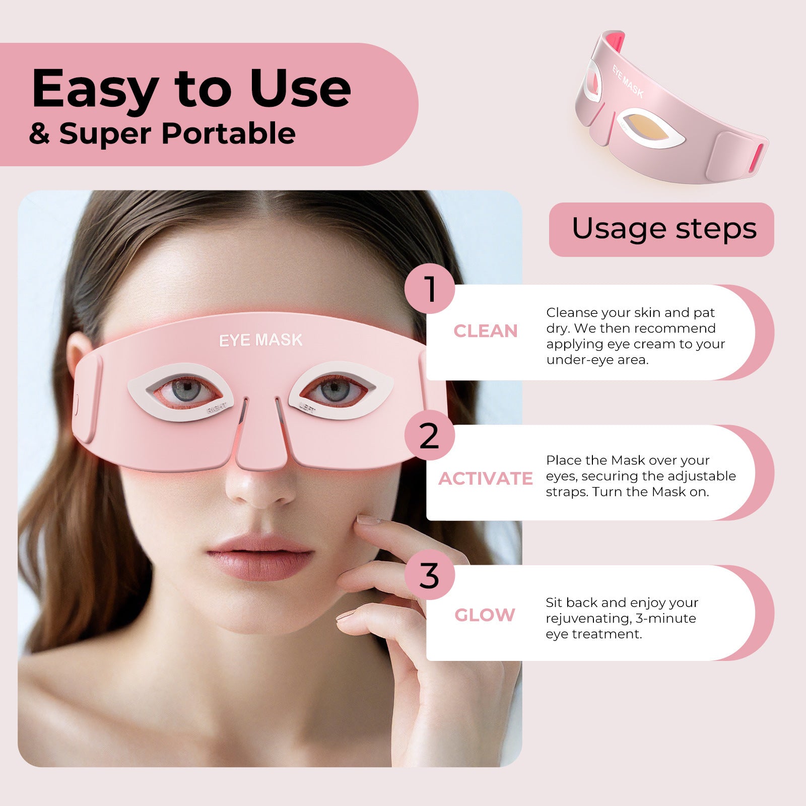 Bealuva LED Eye Mask – 4-in-1 Light Therapy