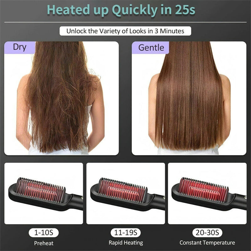 Bealuva StyleBrush Pro – 2-in-1 Hair Straightener & Curler