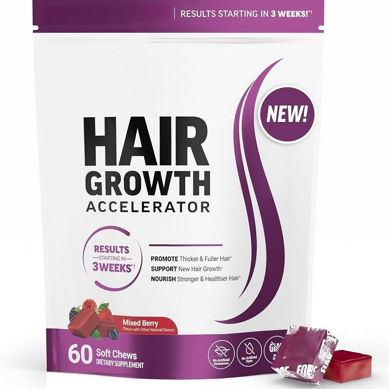 Vitamin D Hair Growth Accelerator Gummies – 60 Pieces