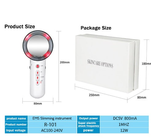 Dispositivo de belleza para adelgazar, masajeador portátil con ultrasonido para eliminar grasa corporal.