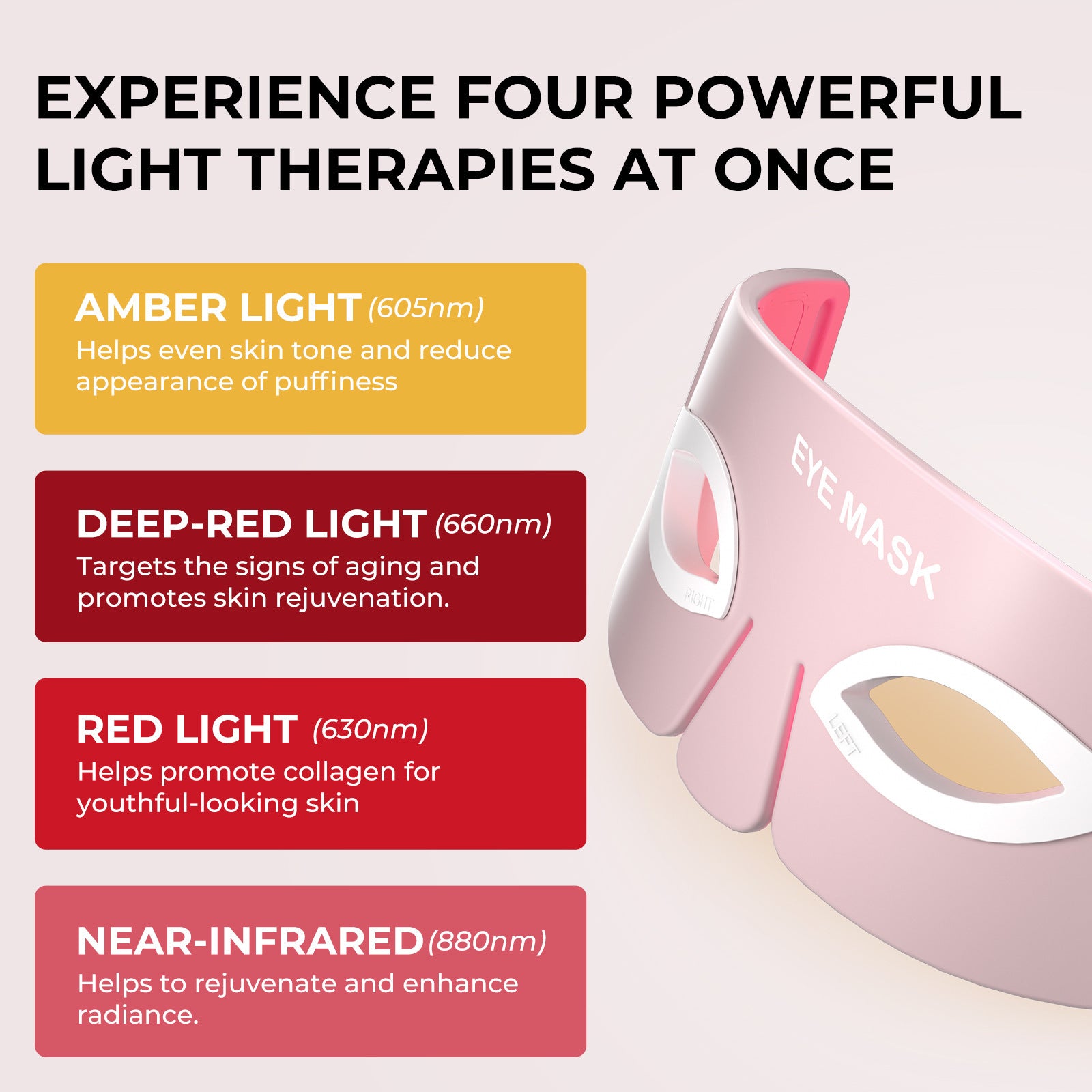 Bealuva LED Eye Mask – 4-in-1 Light Therapy