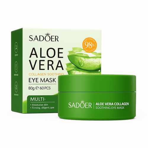 60pcs Aloe Vera Collagen Eye Mask Anti Dark Circles Eyes Bags Moisturizing Anti-Wrinkles Eye Patches Eyes Skin Care Products