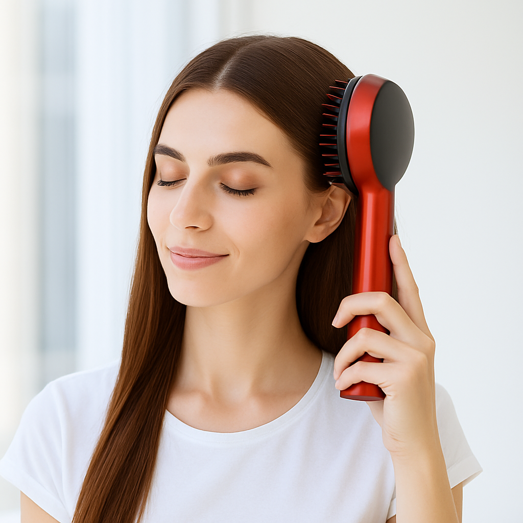 Scalp Massaging Brush – 3-in-1 Electric | Waterproof | Red Light Therapy