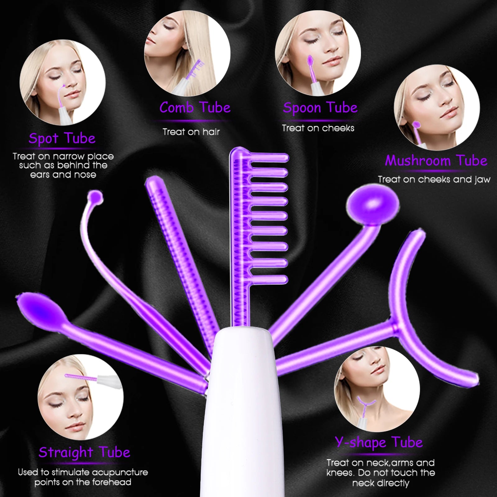 Bealuva 6-in-1 High Frequency Facial Wand