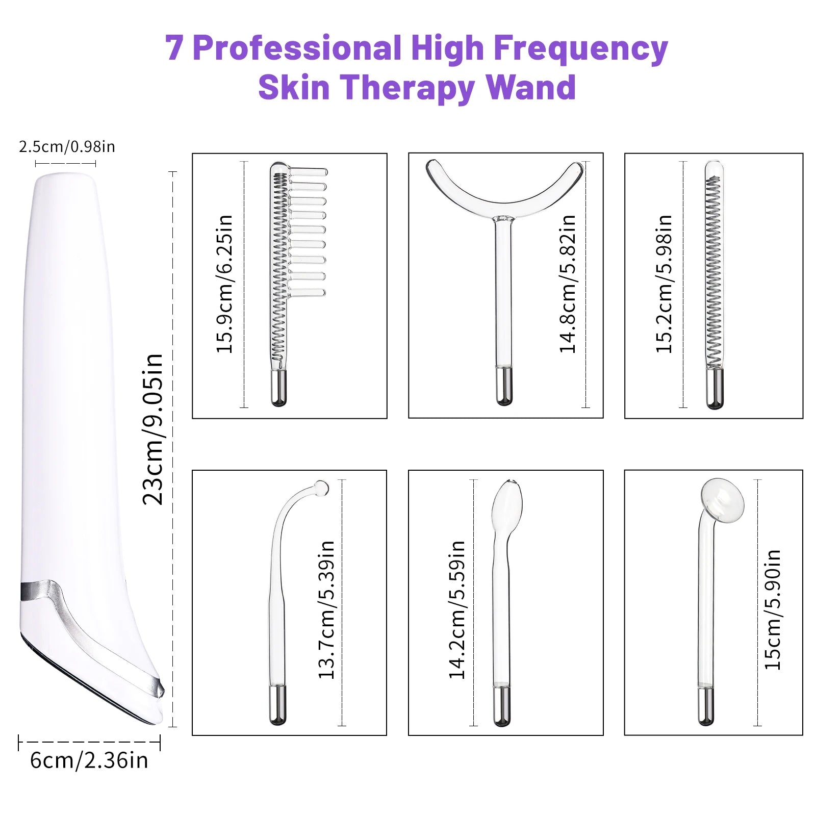 Bealuva 6-in-1 High Frequency Facial Wand