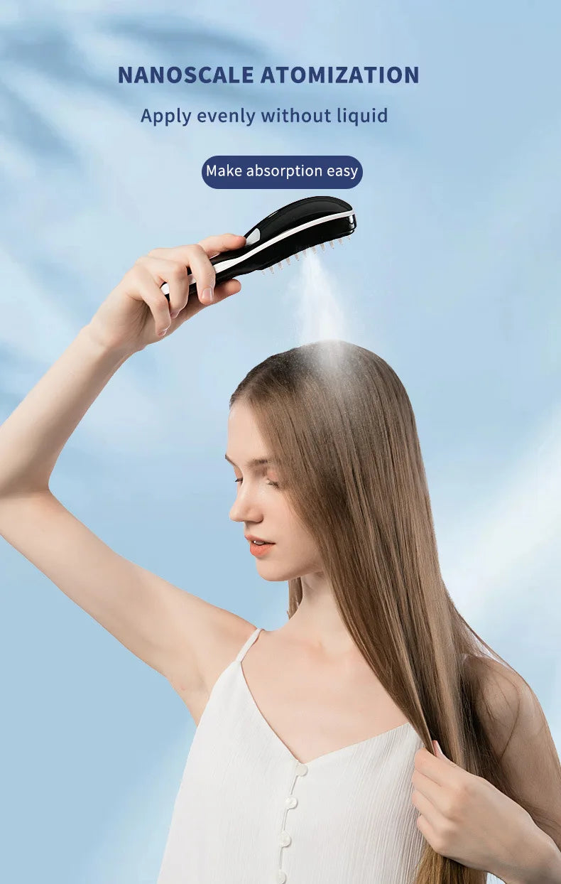 Electric Spray Massage Comb – 3-in-1 Hair Growth & Scalp Therapy