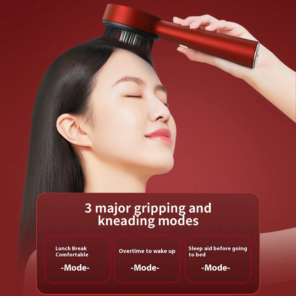 Scalp Massaging Brush – 3-in-1 Electric | Waterproof | Red Light Therapy