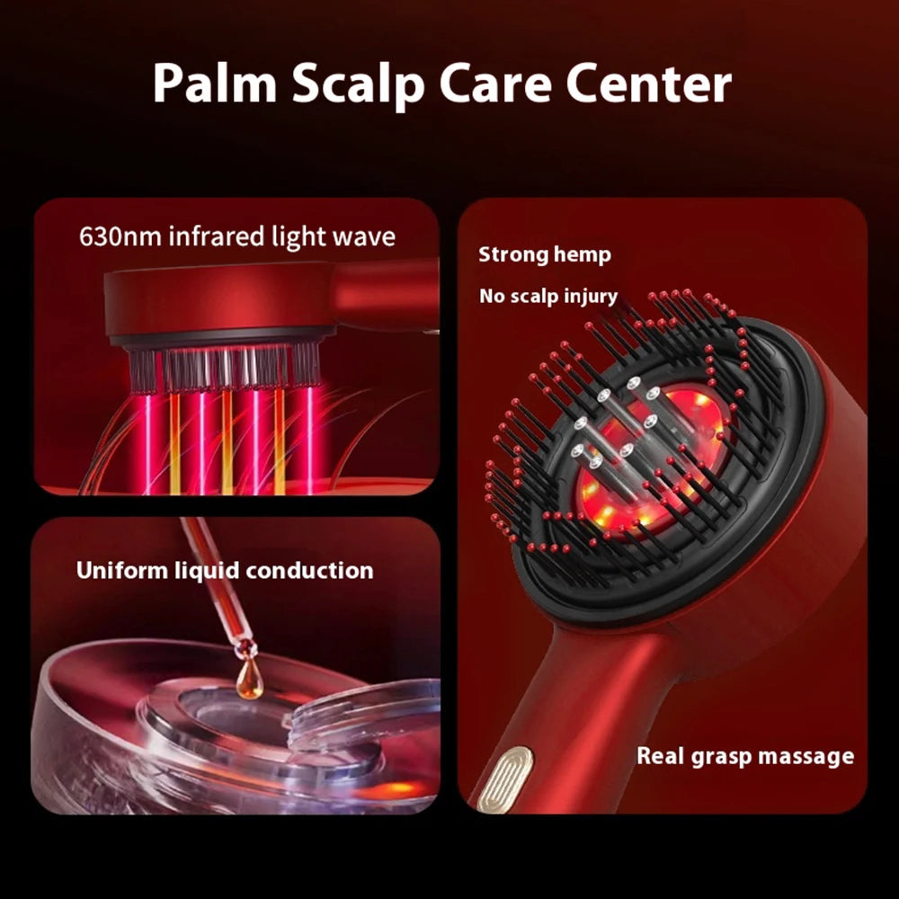 Scalp Massaging Brush – 3-in-1 Electric | Waterproof | Red Light Therapy