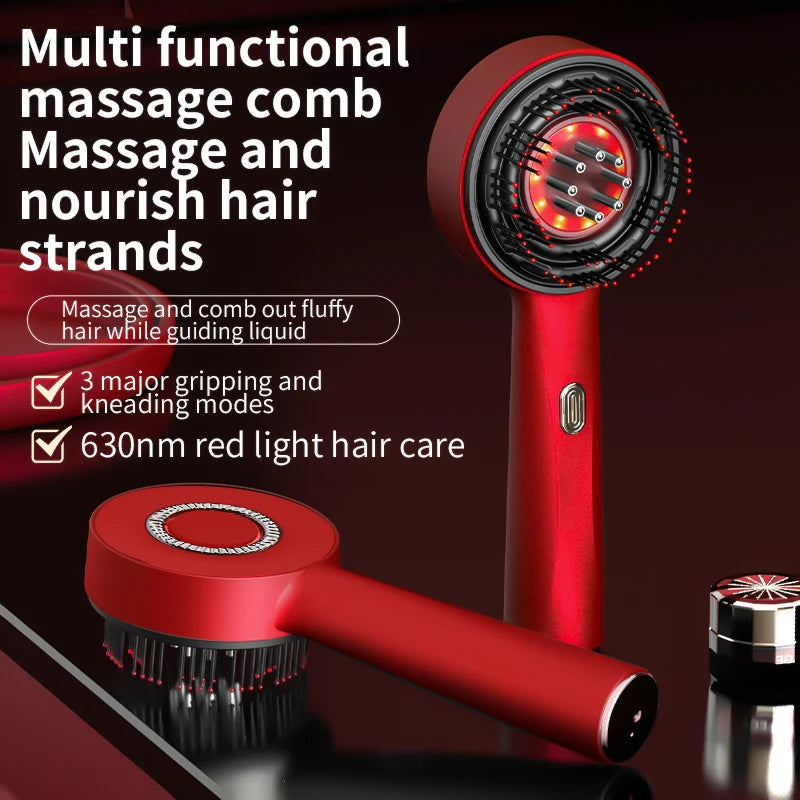 Scalp Massaging Brush – 3-in-1 Electric | Waterproof | Red Light Therapy