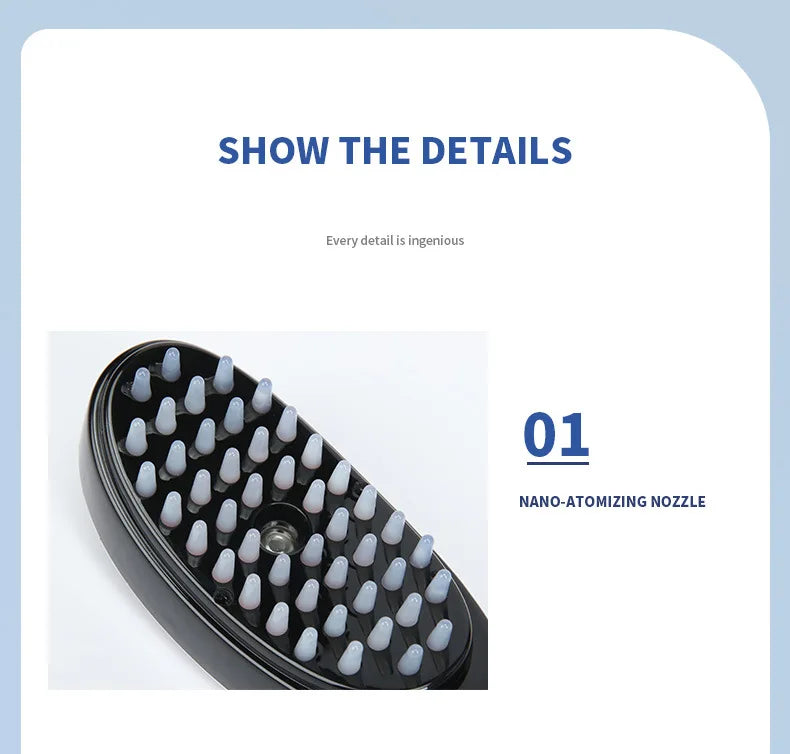 Electric Spray Massage Comb – 3-in-1 Hair Growth & Scalp Therapy