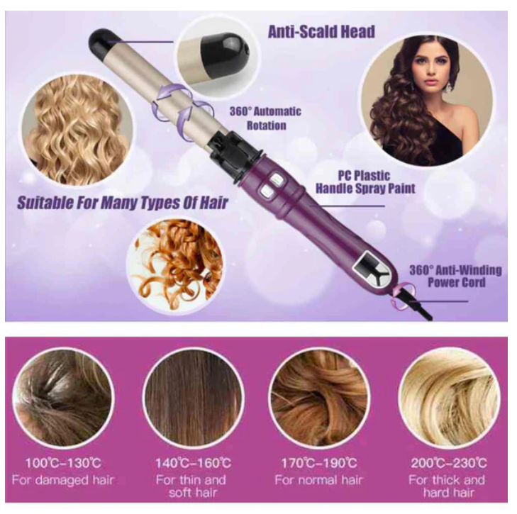 Women's LCD Digital Hair Curler