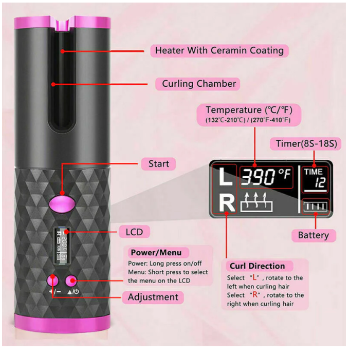 Automatic Cordless Hair Curler