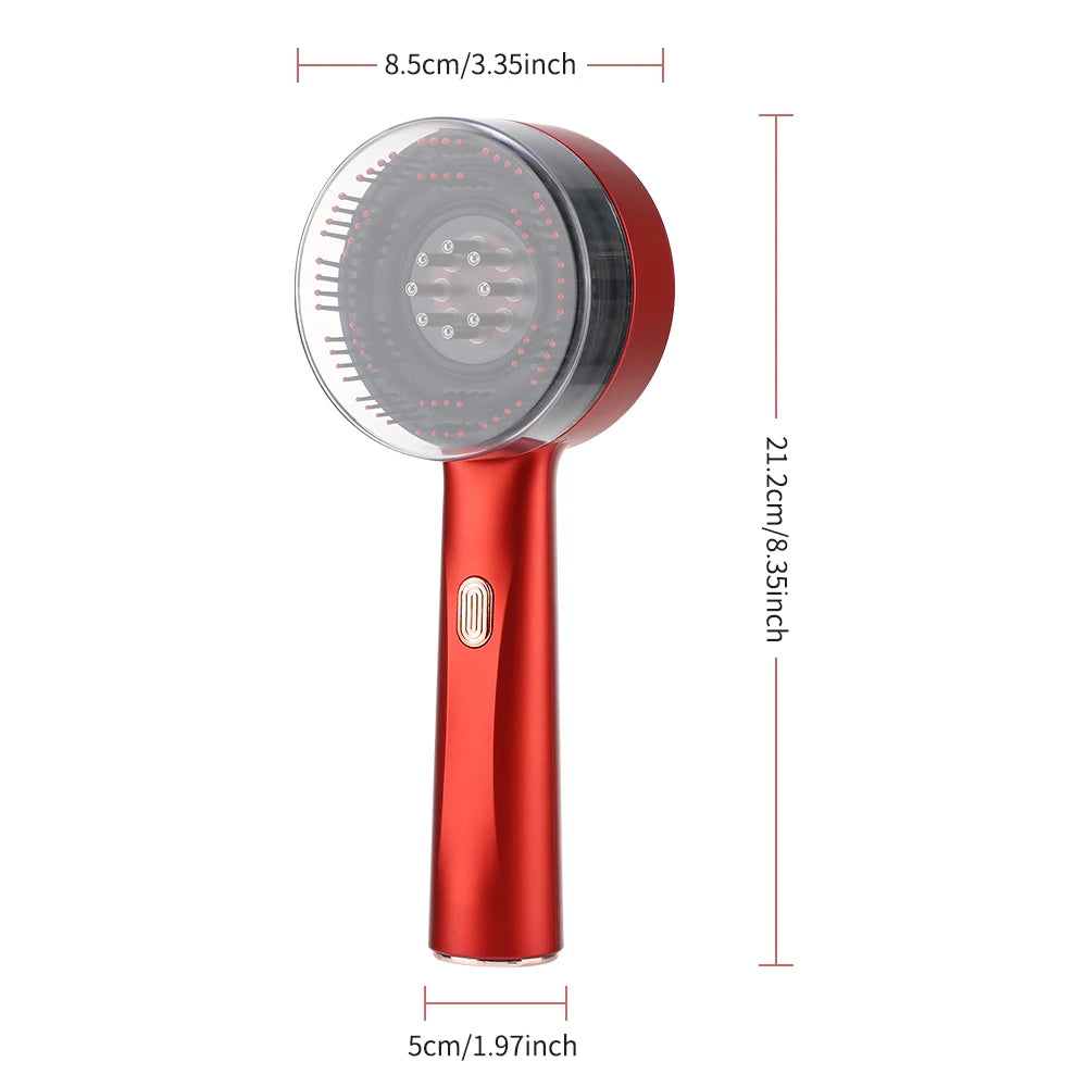 Scalp Massaging Brush – 3-in-1 Electric | Waterproof | Red Light Therapy