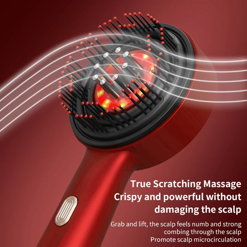 Scalp Massaging Brush – 3-in-1 Electric | Waterproof | Red Light Therapy