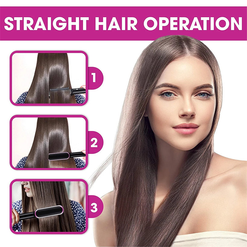 Bealuva StyleBrush Pro – 2-in-1 Hair Straightener & Curler