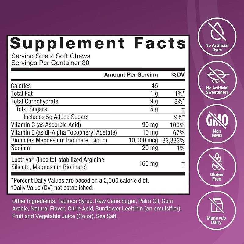 Vitamin D Hair Growth Accelerator Gummies – 60 Pieces