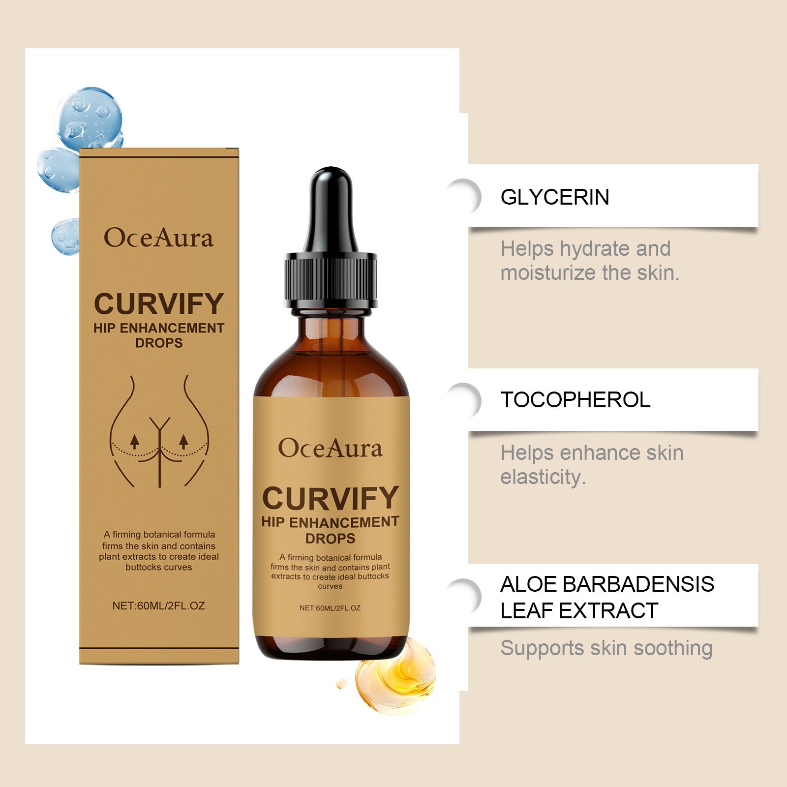 Bealuva Curvify Hip Enhancement Drops